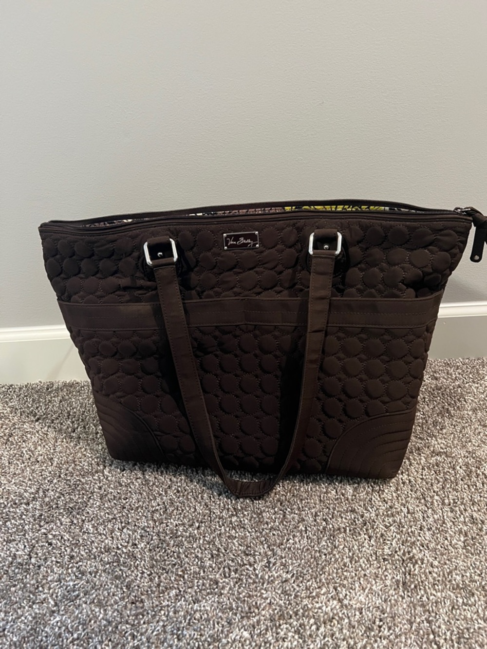 Vera Bradley Quilted Chocolate Brown Tote